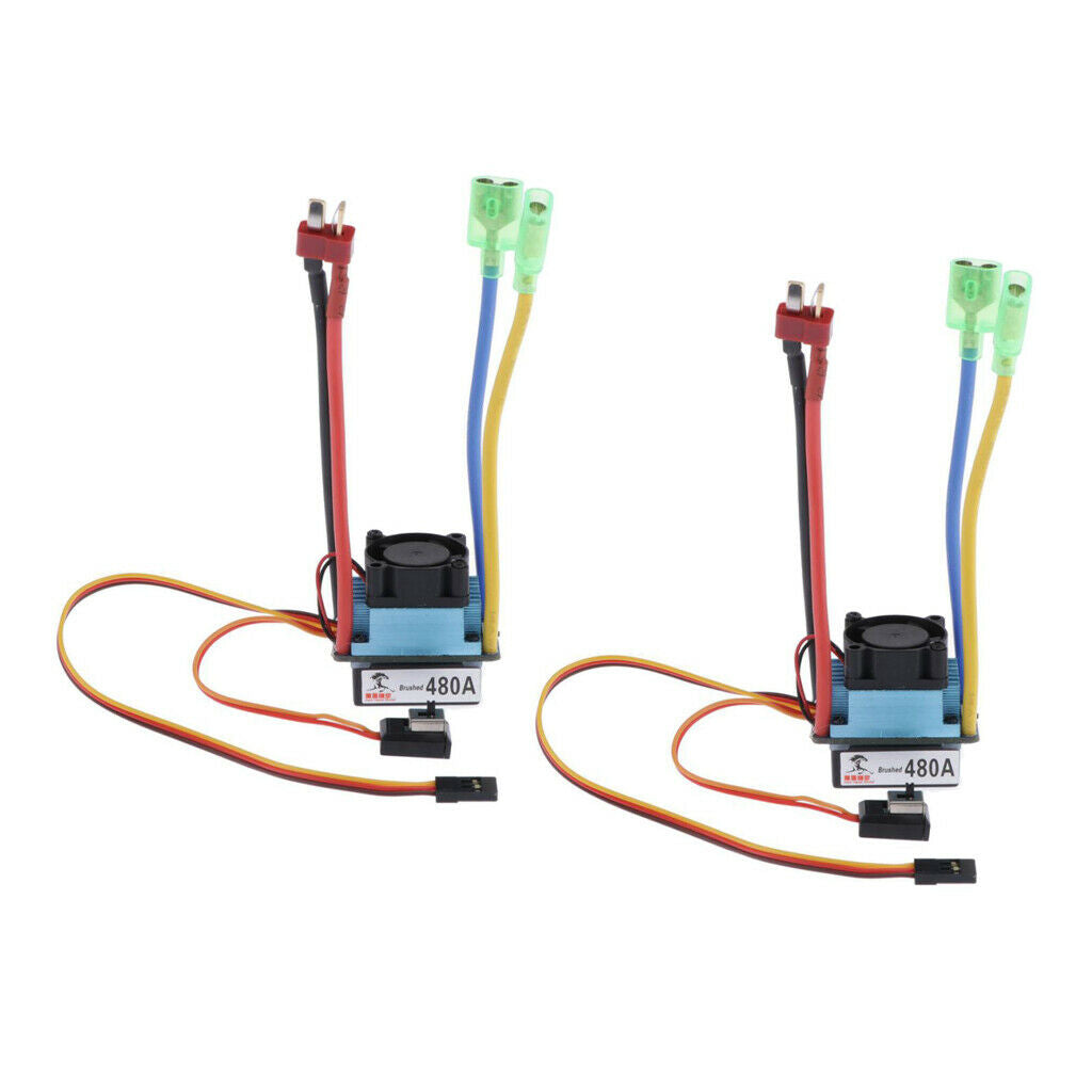 2 lot 480A 2-4S Speed Controller Brushed ESC for 540/550/775 Motor T Plug