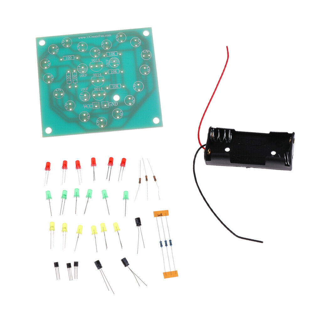 18 LEDs Flash Light DIY Kit 3-4V Heart Shape LED Light For  Taillight