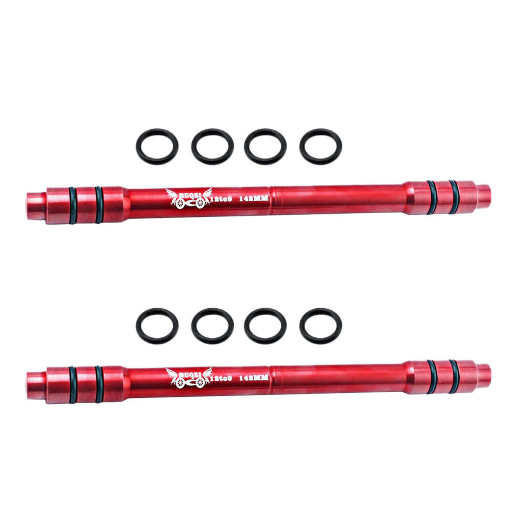 2Pcs MTB Aluminum Alloy 12mm Thru Axle To 9mm Quick Release Skewers Adaptor