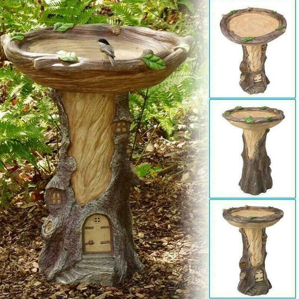 Bird Bath & Feeder Pedestal Free Standing Garden Bird Tray NEW bath Outdoor new