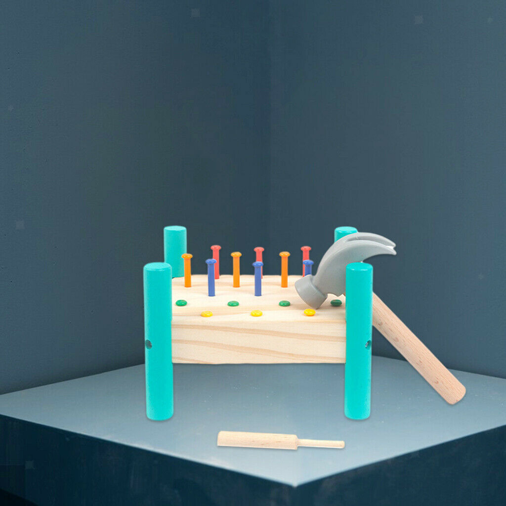 Wooden Pound-A-Peg Multifunctional Interaction Colour Cognitive Family Party