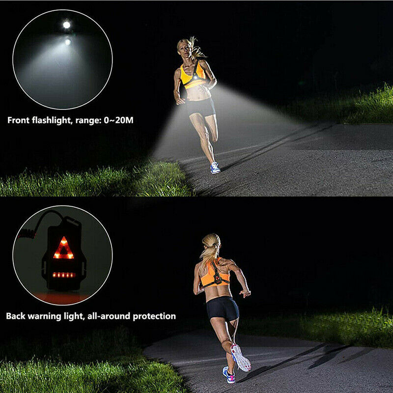 LED Running Chest Belt Warning Light Walking Outdoor Safety Night Flash Lamp