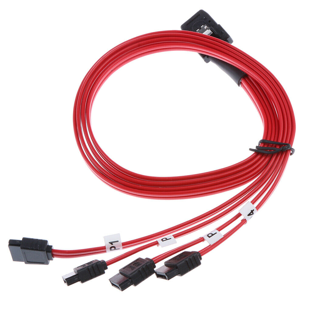 1m Mini SAS SFF-8087 Male to 4x SATA Ports Cable SFF8087 Connector Cable