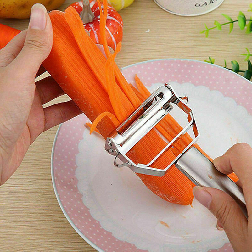 Stainless Steel Potato Peeler Vegetable Carrot Fruit Slicer Cutter Grater Tool.
