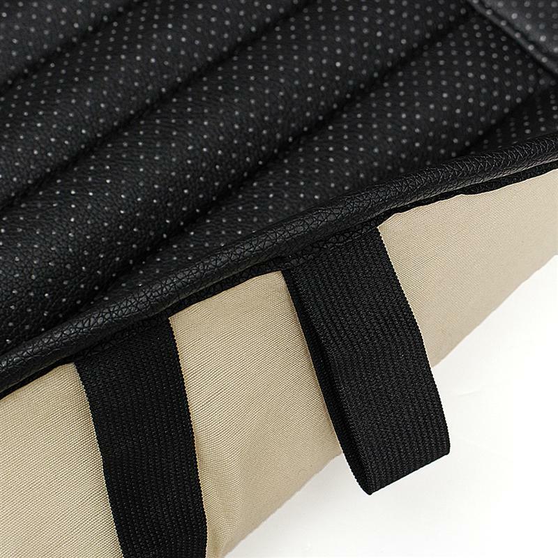 138*49cm Black Car Rear Seat Cover Universal Bamboo Charcoal Cushion Pad PU