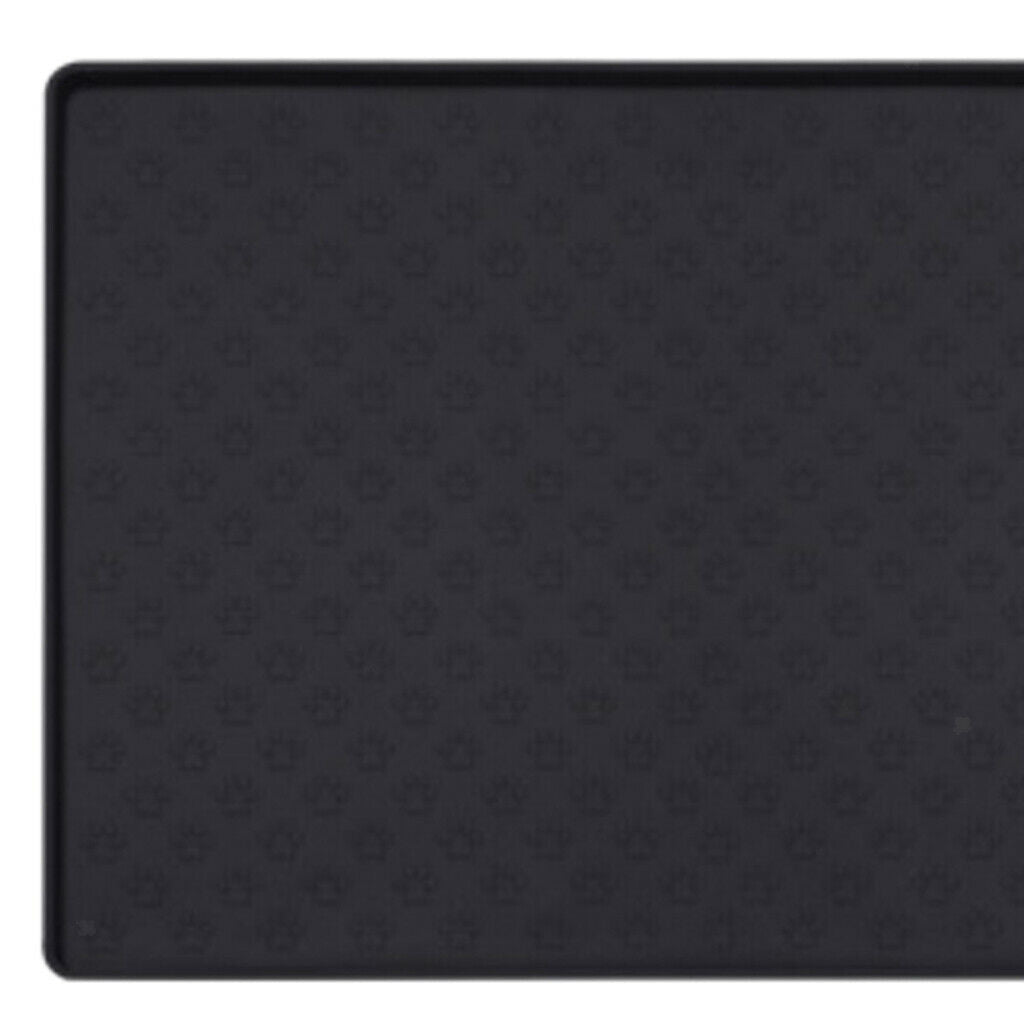 Silicone Dog Cat Pet Food Mats Tray Feeding Mat Bowl Mat Travel Black