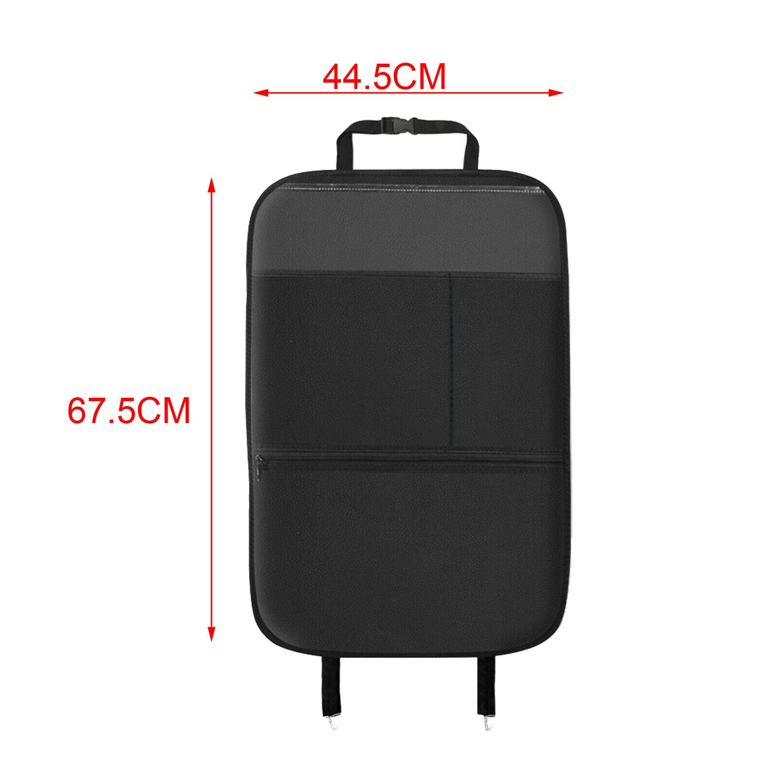 Car Seat Back Cover Kick Mat Clean Anti Stepped Dirty Waterproof Black Large