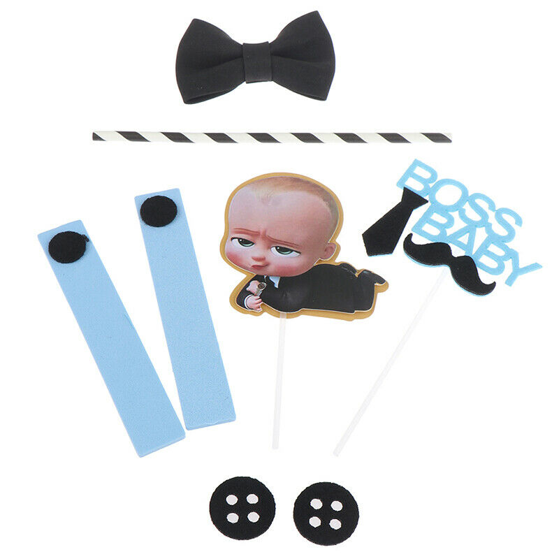 Boss baby Theme Party Tableware Birthday Baby Cupcake Cake flag Topp.l8