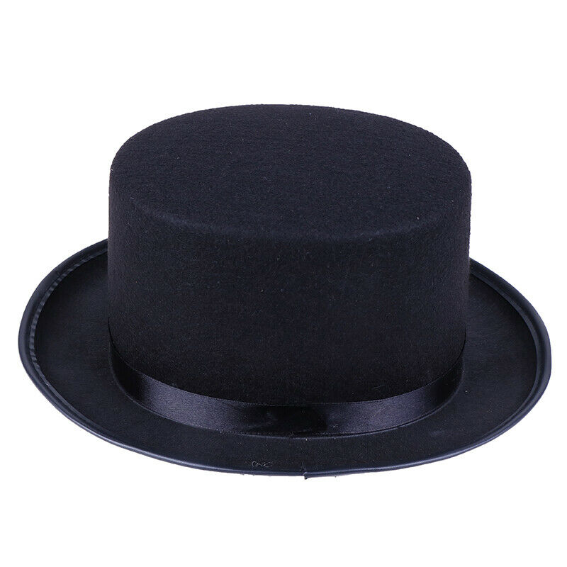 Black Top Hat Magician Costume Tuxedo Mat Hatter Wedding Christmas Party .l8