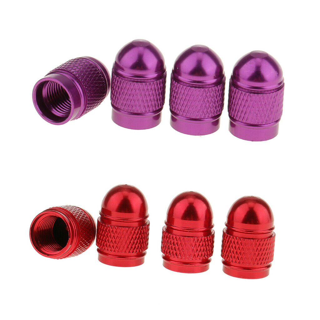 8pcs Red  Air Valve Stem   Cover for All Standard Valves Car