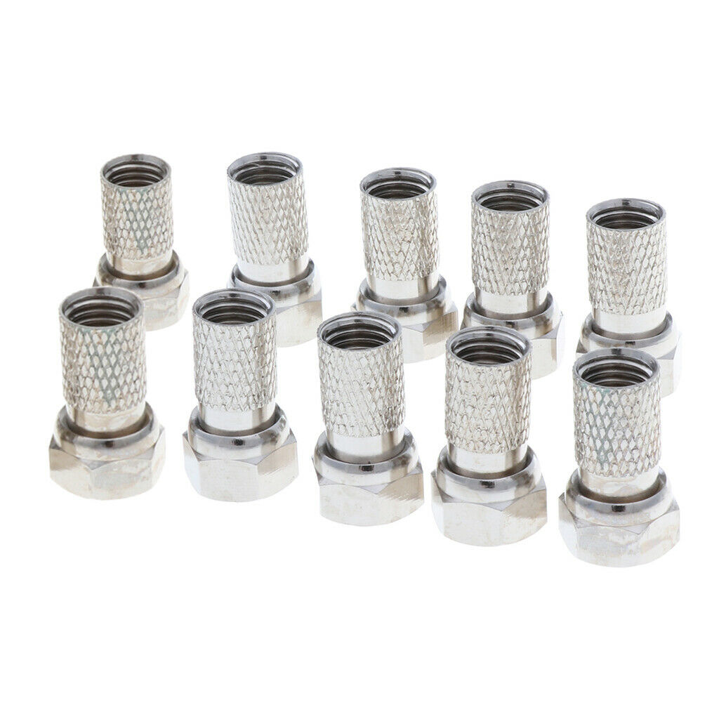 Metric Copper F Head Female Thread Connector, Self-tightening 75-5 RG60