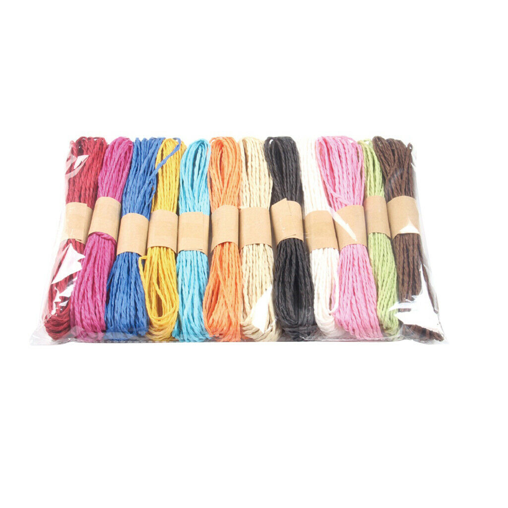 12 bundle/Bag 10 Meters Colorful Rustic Rope Cord Ribbon Fit Gift Wrapping