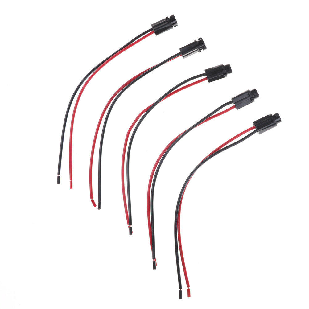 5PCS T5 Wired Dashboard Gauge LED Light Lamp Bulb Socket Holder for Auto C.l8