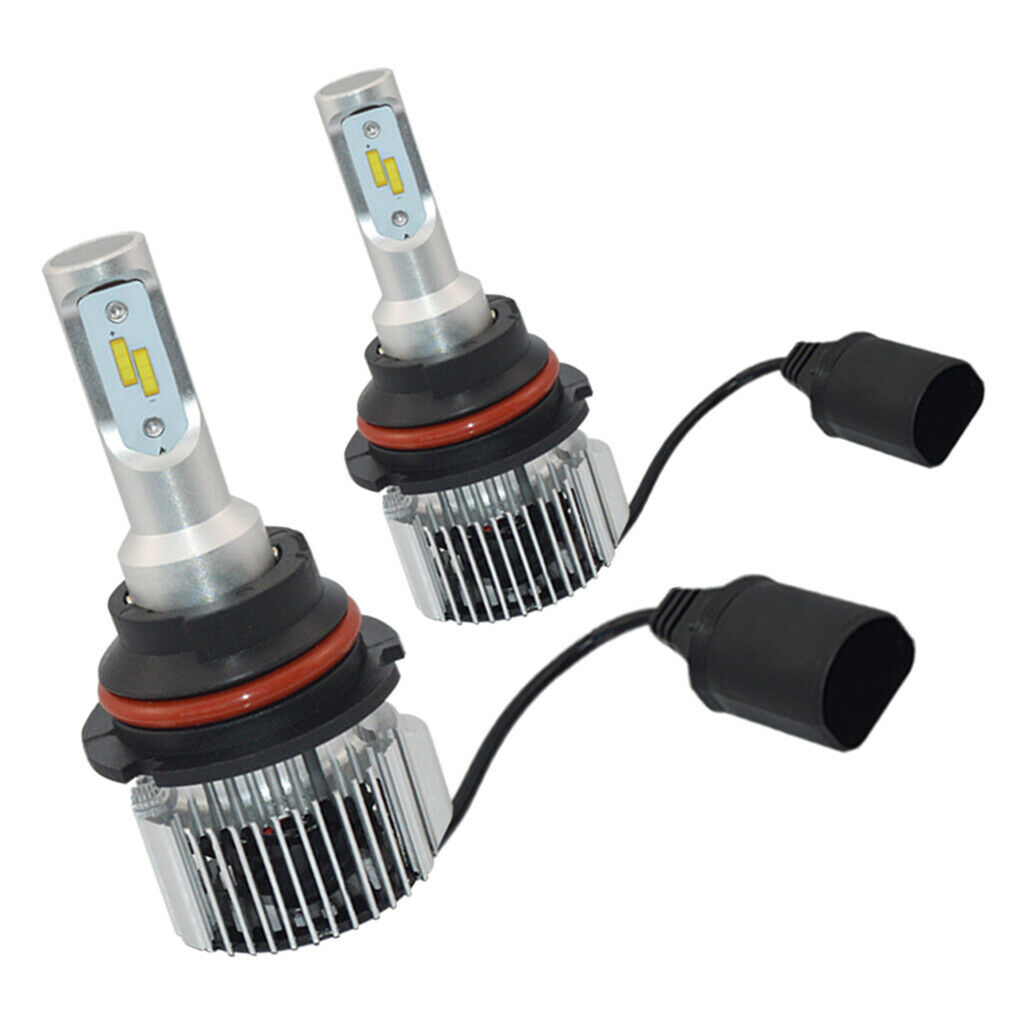 2 Pieces 9004 HB1 LED Fog Light Dual Hi/Lo Beam Bulbs Kit - 6000K Pure White