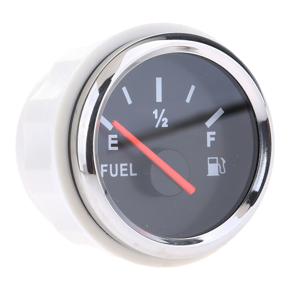 2" Universal Marine Boat Car Analog Fuel Tank Level Gauge IP67 Waterproof