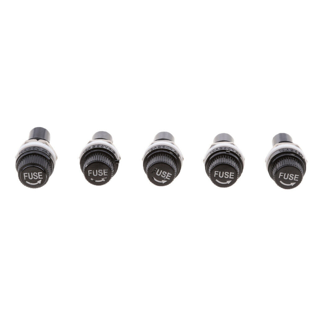 5pcs Electronic Parts Fuse Holder Case Housing for 5X20mm Fuses Plastic