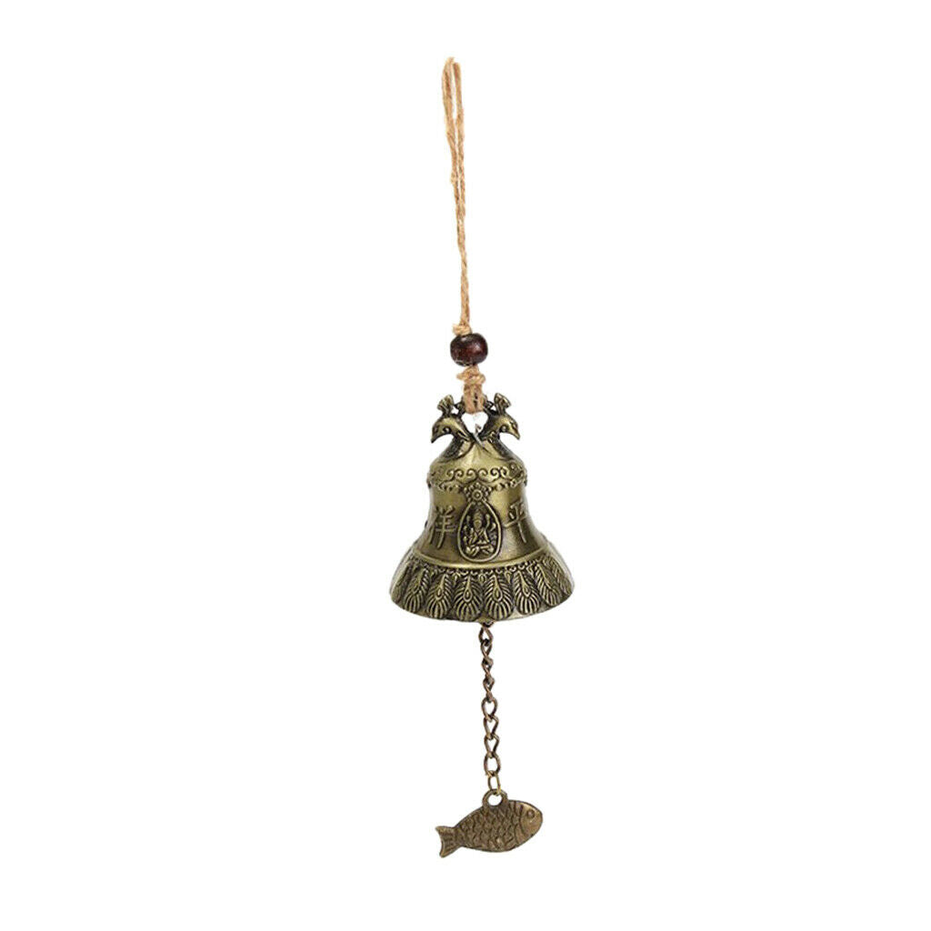 Chinese Feng Shui Style Garden Bell Wind Chime Ornament Rustic 23cm Long