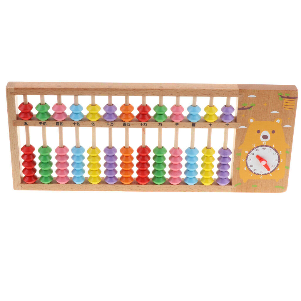 Rainbow Wooden Counting Bead Abacus, Educational Toys For Toddlers, Preschool