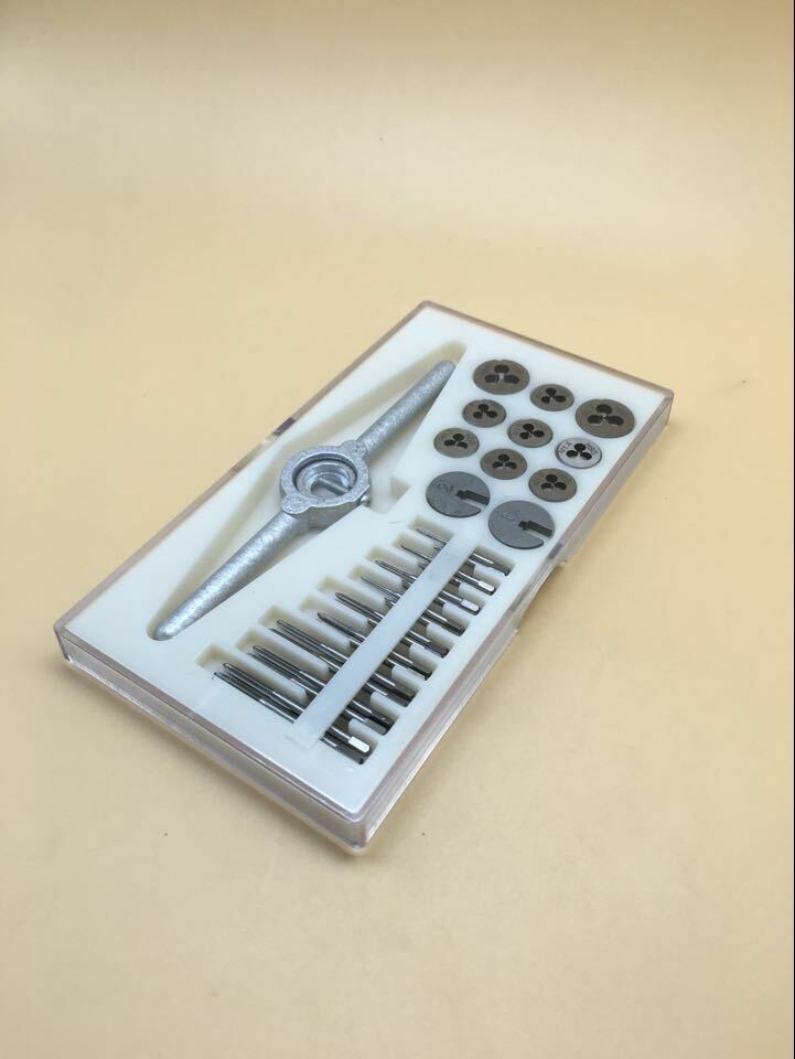 30pcs Mini HSS Tap and Die Set M1 M1.1 M1.2 M1.4 M1.6 M1.8 M2 M2.2 M2.5 [Die/1]