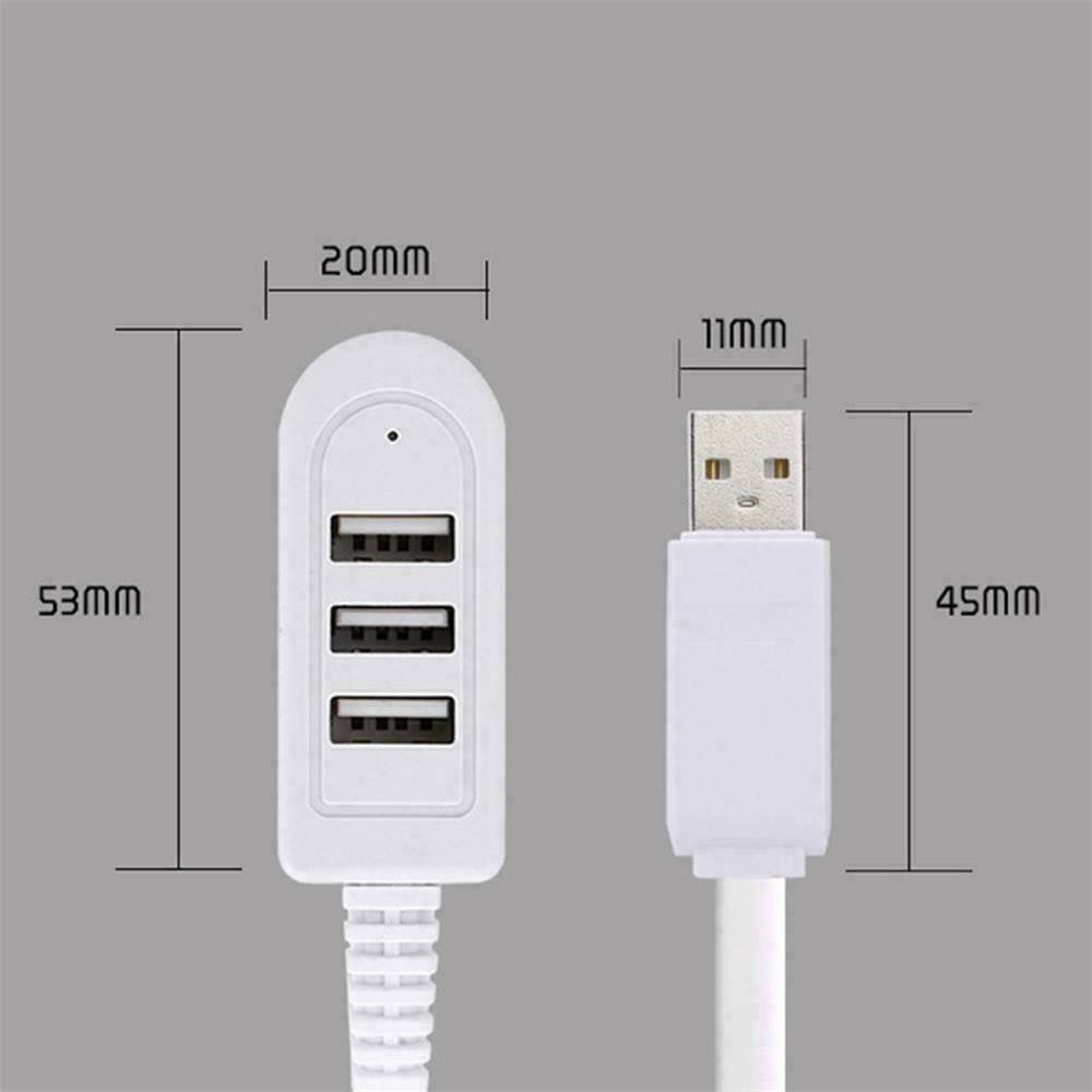 USB HUB 2.0 Splitter 3 Port Adaptor PC Laptop High Speed Extension Extender USA