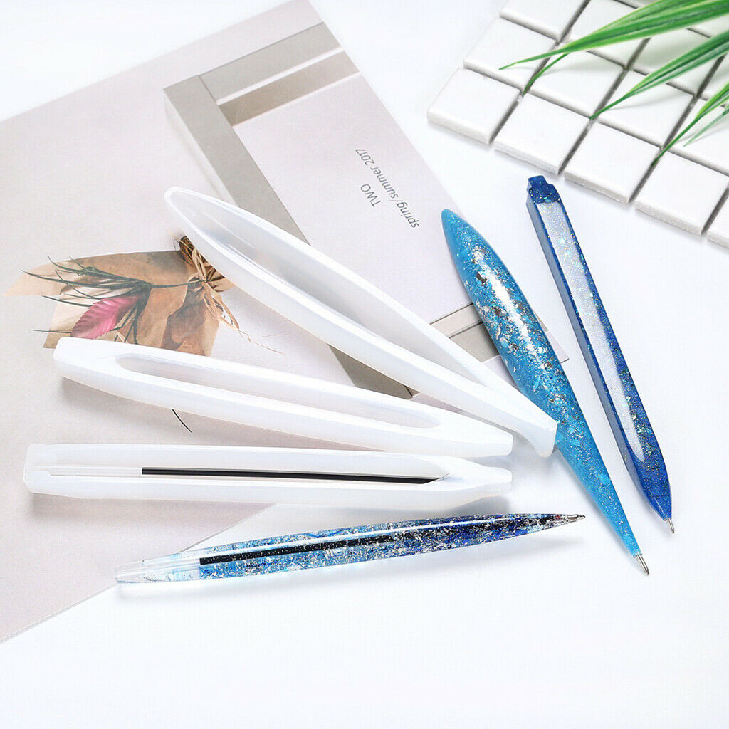 Mold Handmade Ballpoint Pen Making Moulds w/ Dried Flowers Gift Jewelry