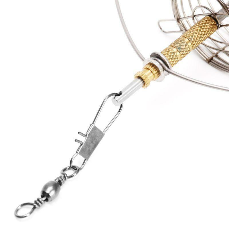 Fishing Feeder Automatic Tackle Multi Functional Launcher Trap Spring Cage Hook