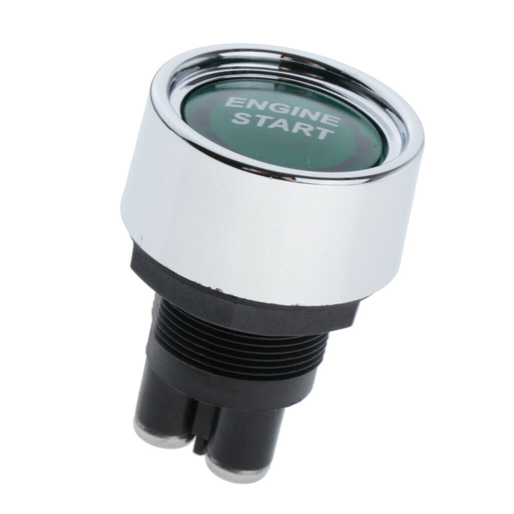 Set of 1 Push Button Ignition Switch Multifunctional DC 12V for Car Green
