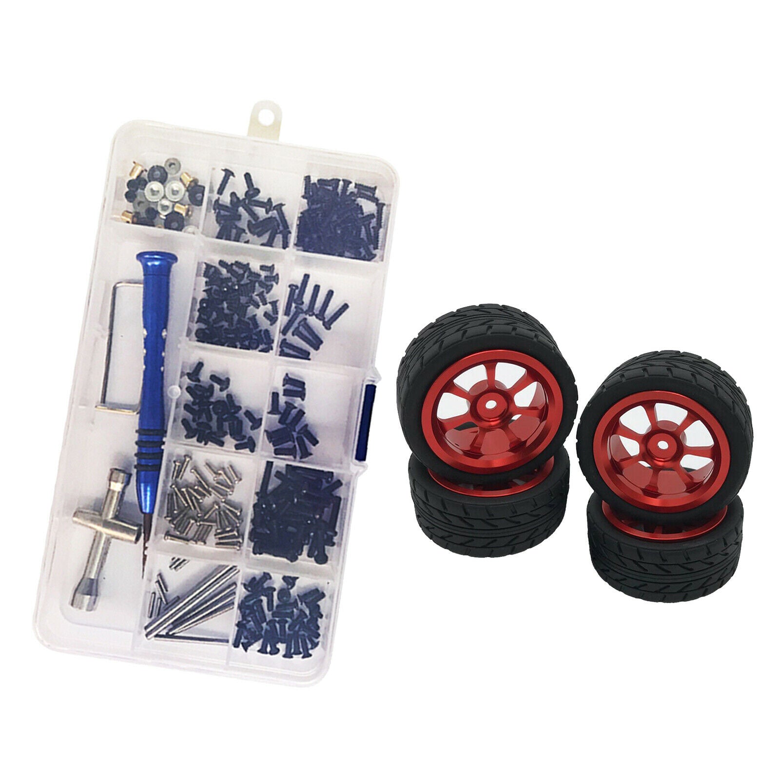 Screws Bolt Repair Tool Box Set with Tire for Wltoys 1/14 144001 RC Car