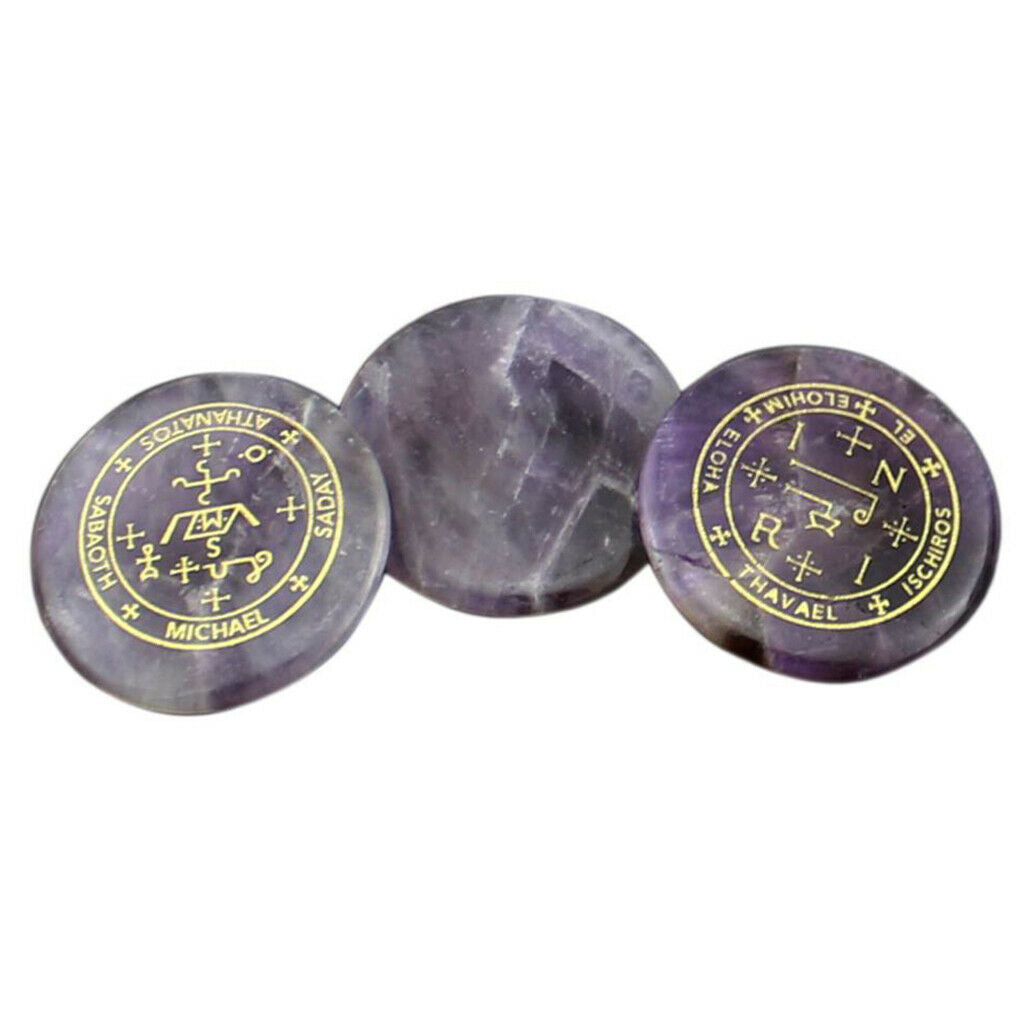7 Pieces / Piece Natural Amethyst Set Crystal Polish Polish Engraved Crystal