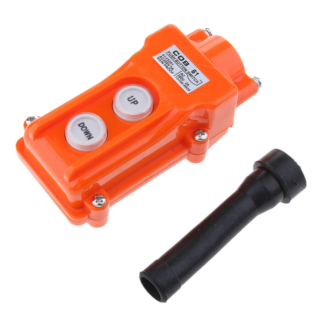 COB61 2 Ways Hoist Crane Push Button Switch Momentary Contact Type Rain-proof