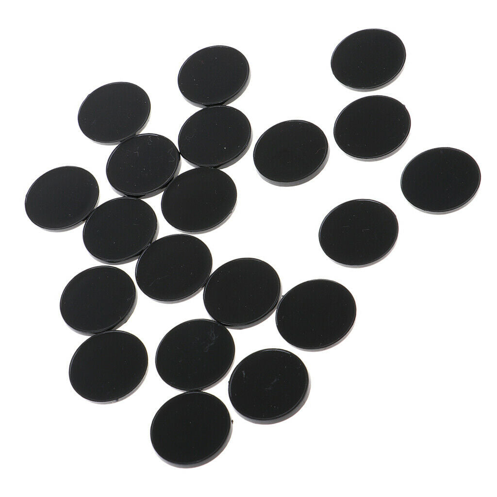 20 pcs. 22mm plastic black round base display holder for anime figures