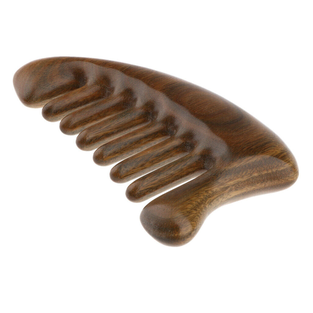 Wide Large Tooth Hair Comb - Natural Detangling Wooden Hair Beard Pocket Comb -