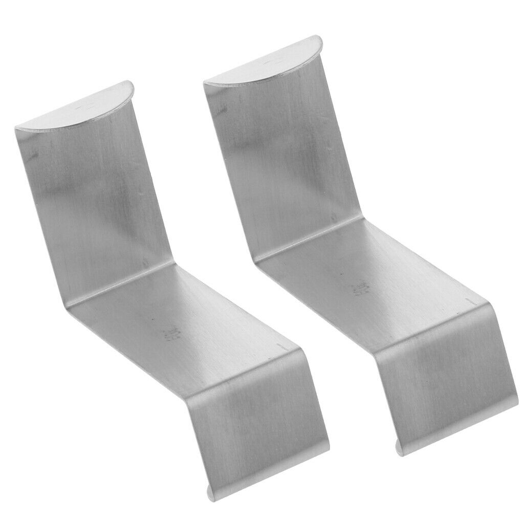 2PCS Over The Door Hooks Stainless Steel Metal Hanger Z-Shape 4cm / 1.6''