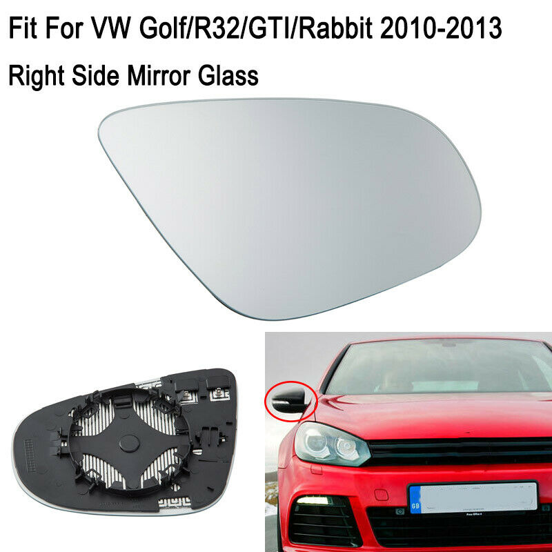Fits VW Golf R32 GTI Rabbit 2010-2013 Right Passenger Side Mirror Glass Heated