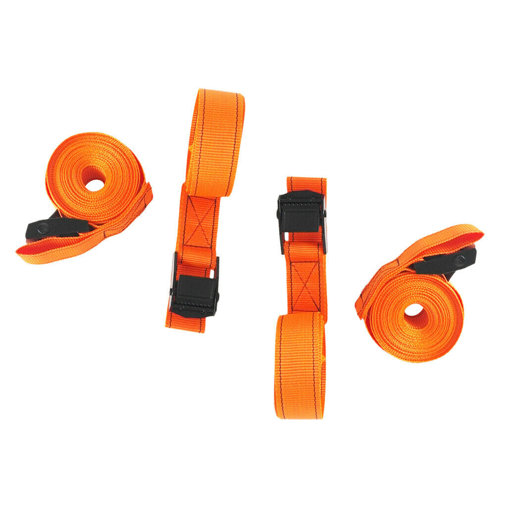 4Pcs Roof Rack Surfboard/Kayak/ Tie-down Straps Belt 25mmx5m with Cam Buckle