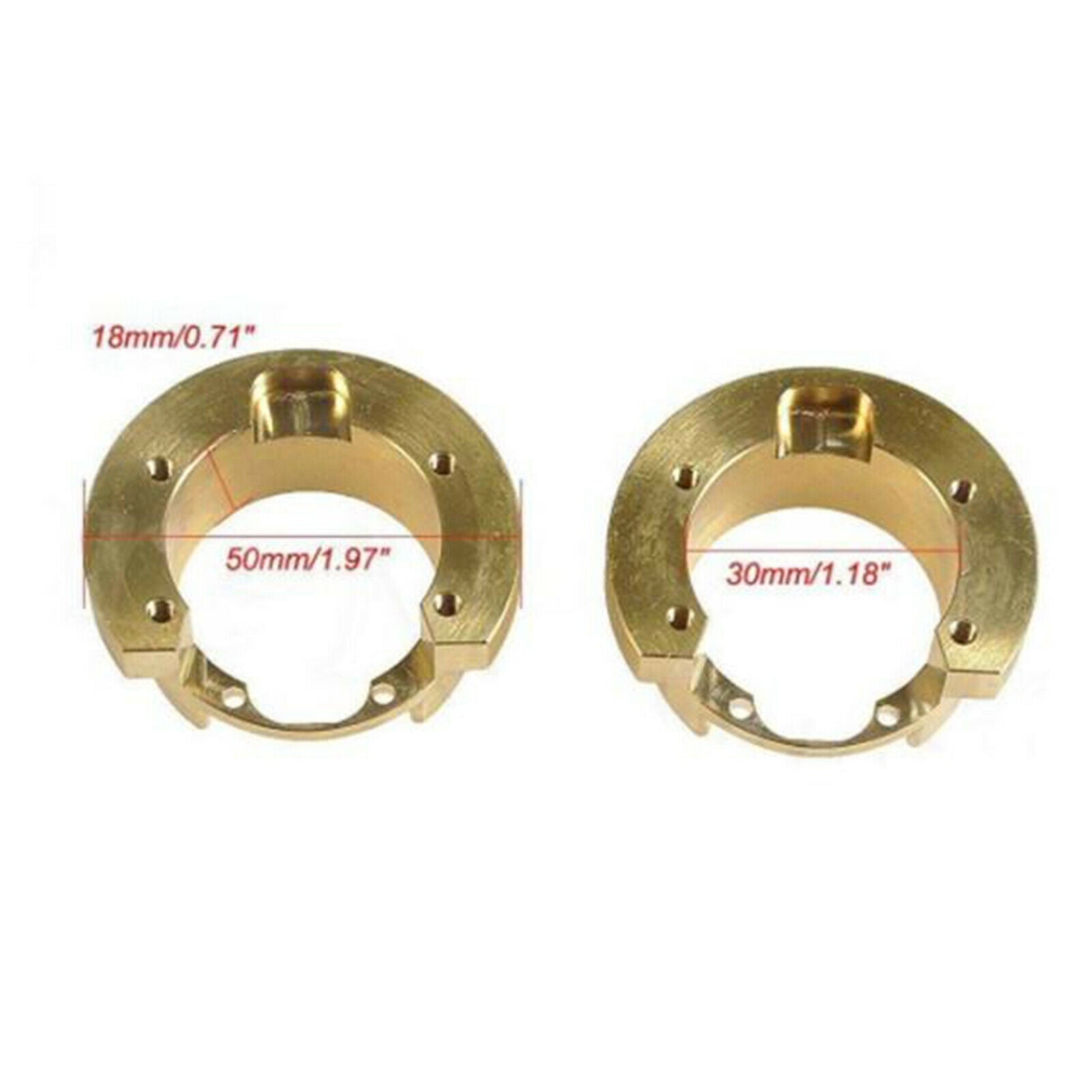 1 Pair Brass Counterweight for TRX4 1/10 Scale RC Rock Crawler Car Upgrades
