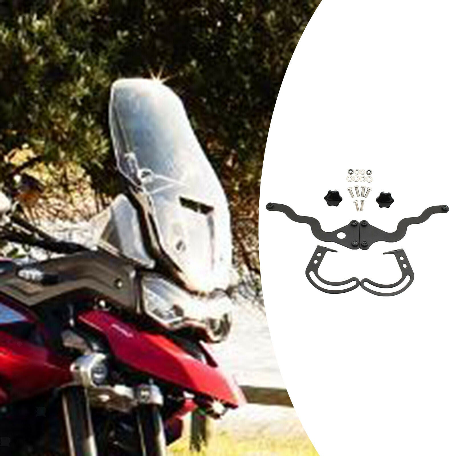 1 Set Iron Motorcycle Windscreen Bracket Kits for BMW R1250GS 18-21 Series