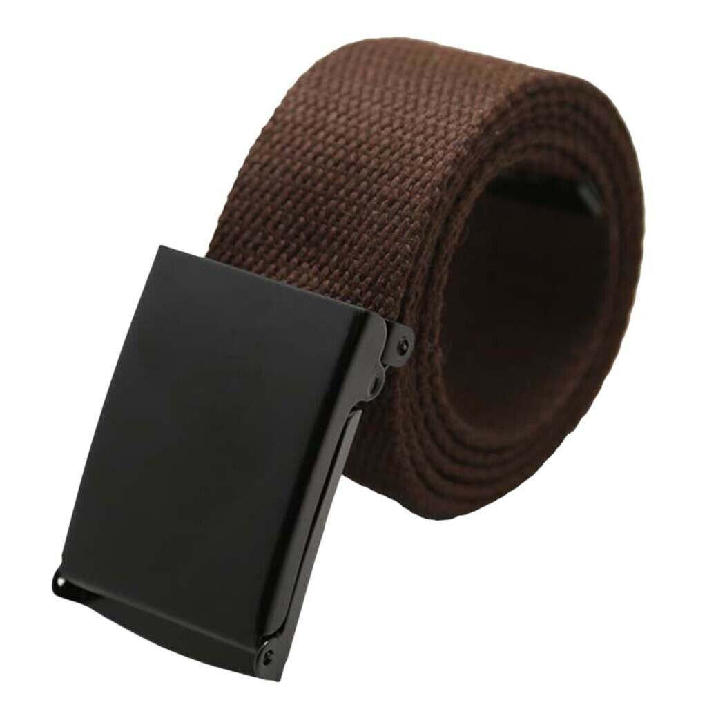 Men Women Casual Canvas Belt Waistband Coffee