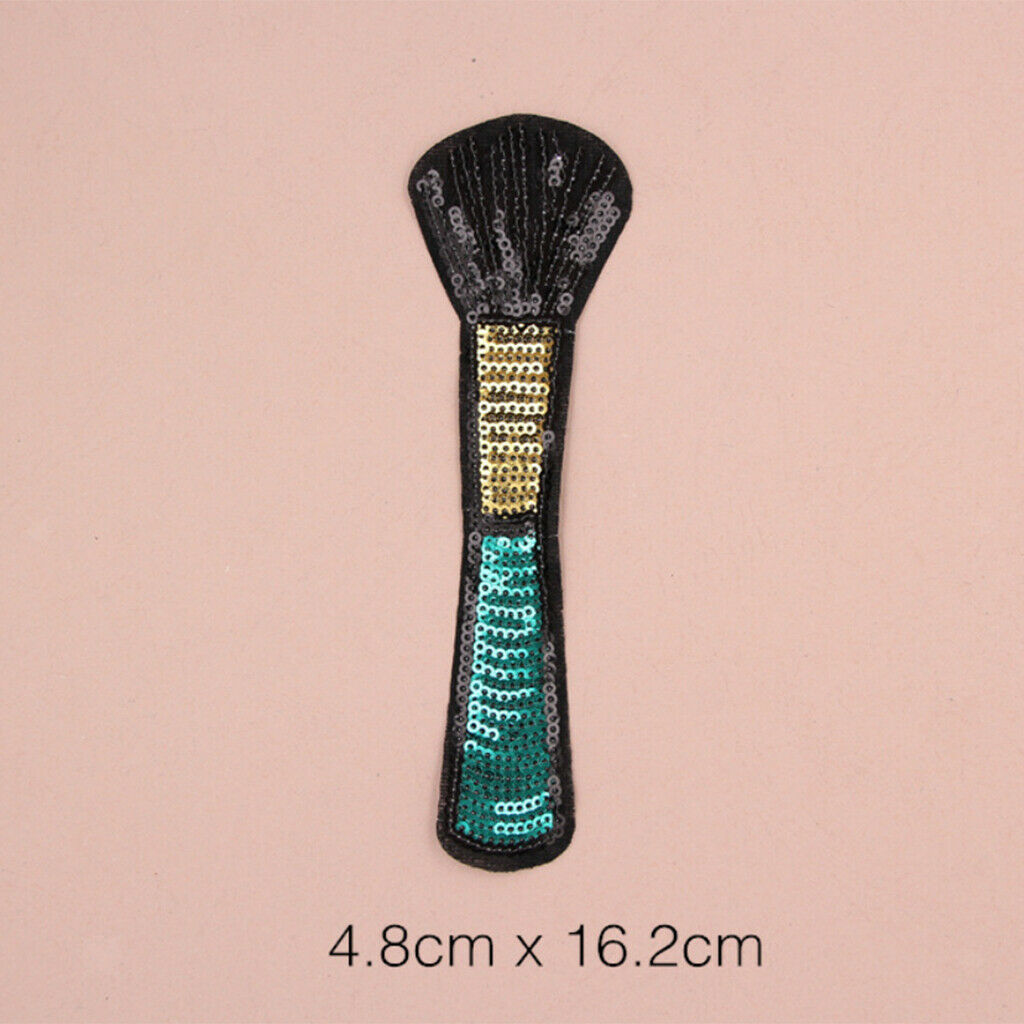 4pcs Sequin Makeup Embroideried Iron Sew on Patches Applique Garment Decor