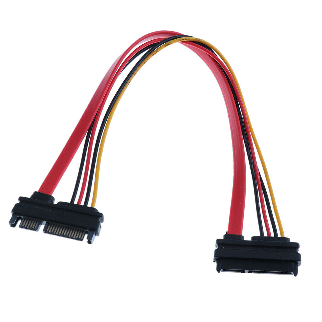 22 Pin 7+15 pin Male To Female SATA Data HDD Power Combo Extension Cable