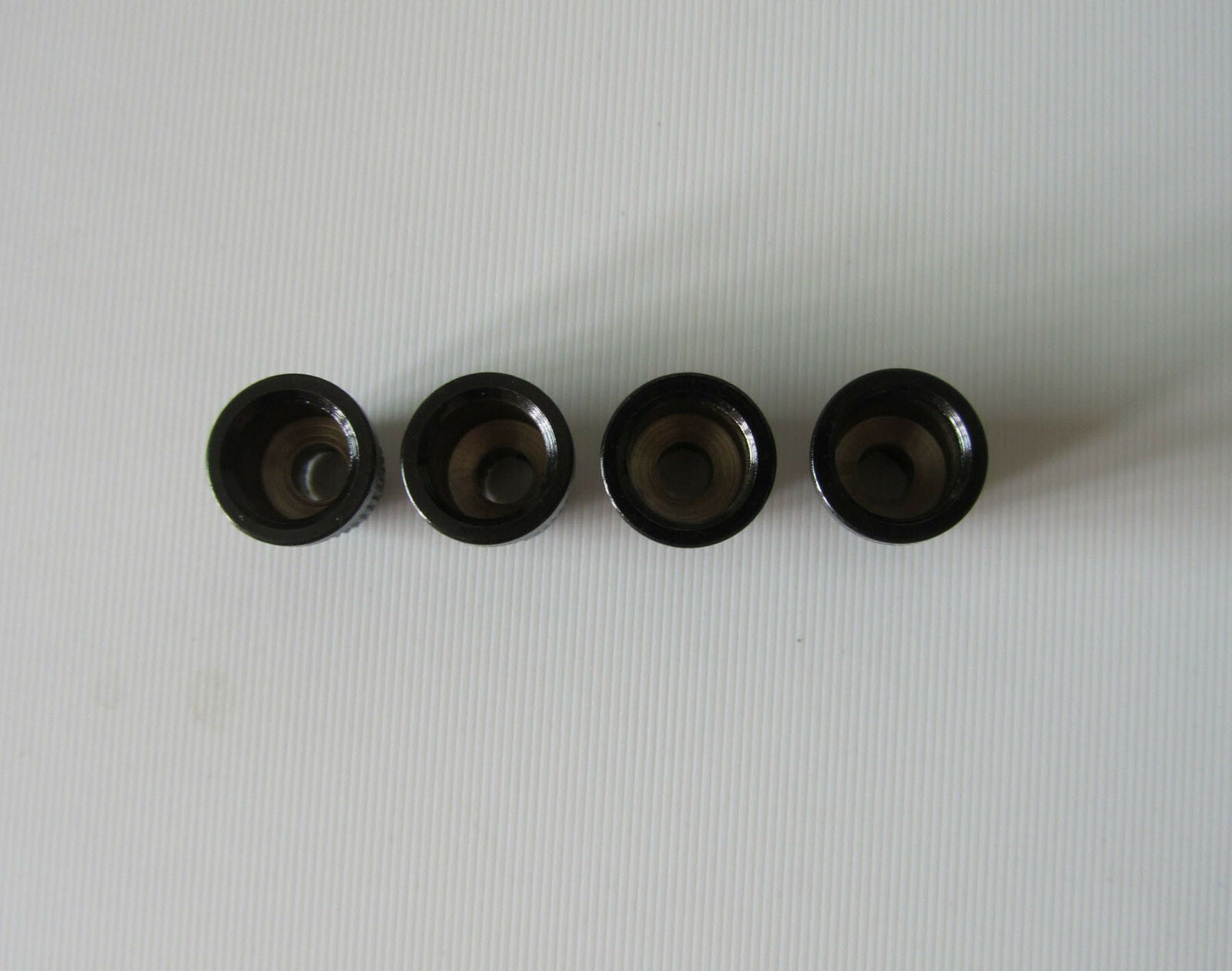 4x Black String Through Body 3/8" String Ferrules for 4 String Bass Guitar