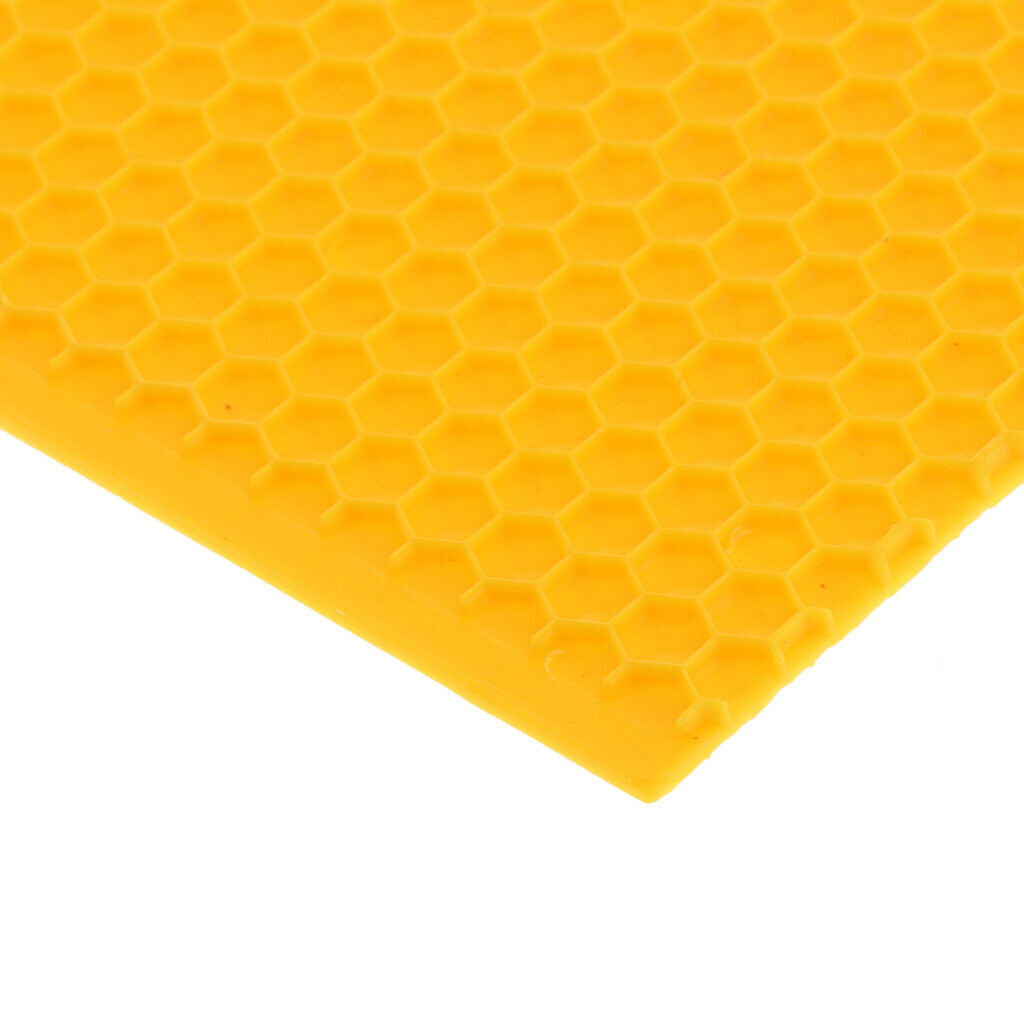 10Pieces Pure Beeswax Foundation Sheets Comb Fundation Sheet 16.7*9inch Yellow