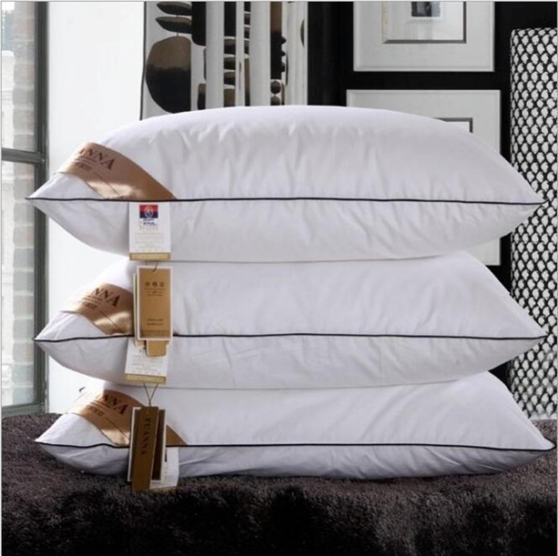 1pcs Feather Silk UltraSoft Pillows Star Hotel Pillow Cushion Sleep Care 48*74cm