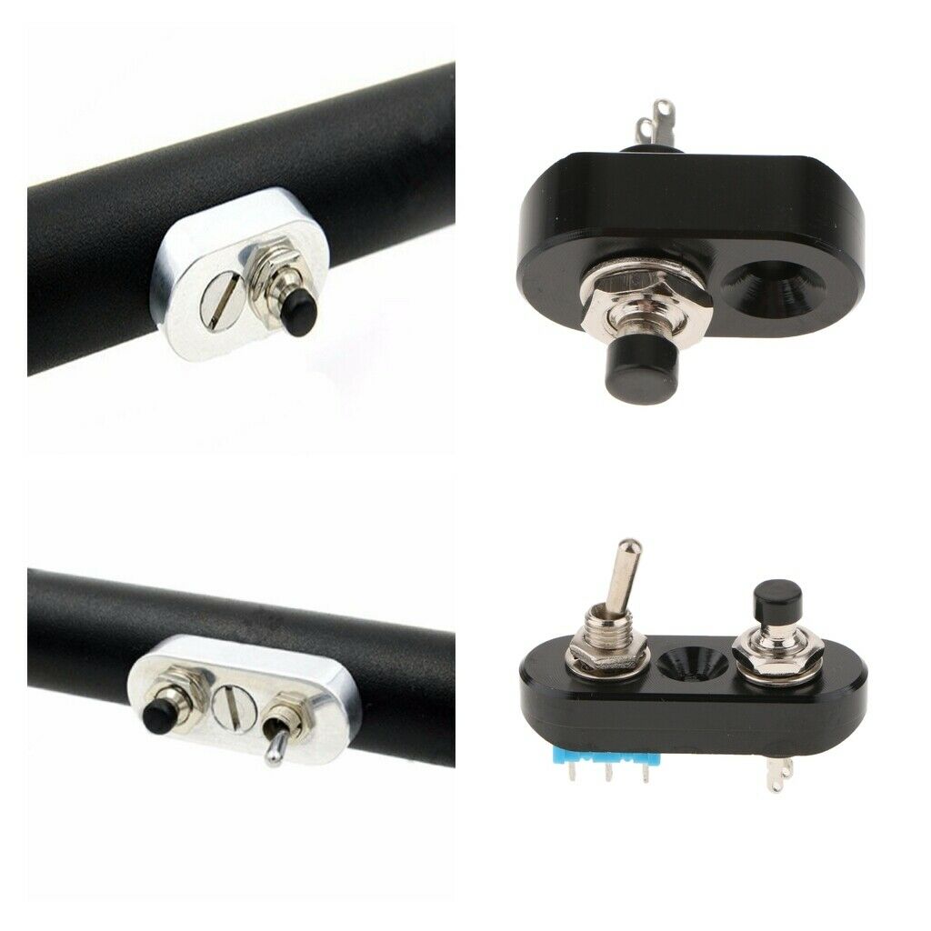 2 x CNC Mini Motorbike Handlebar Stop Start Kill Lever Dual + Single Switch
