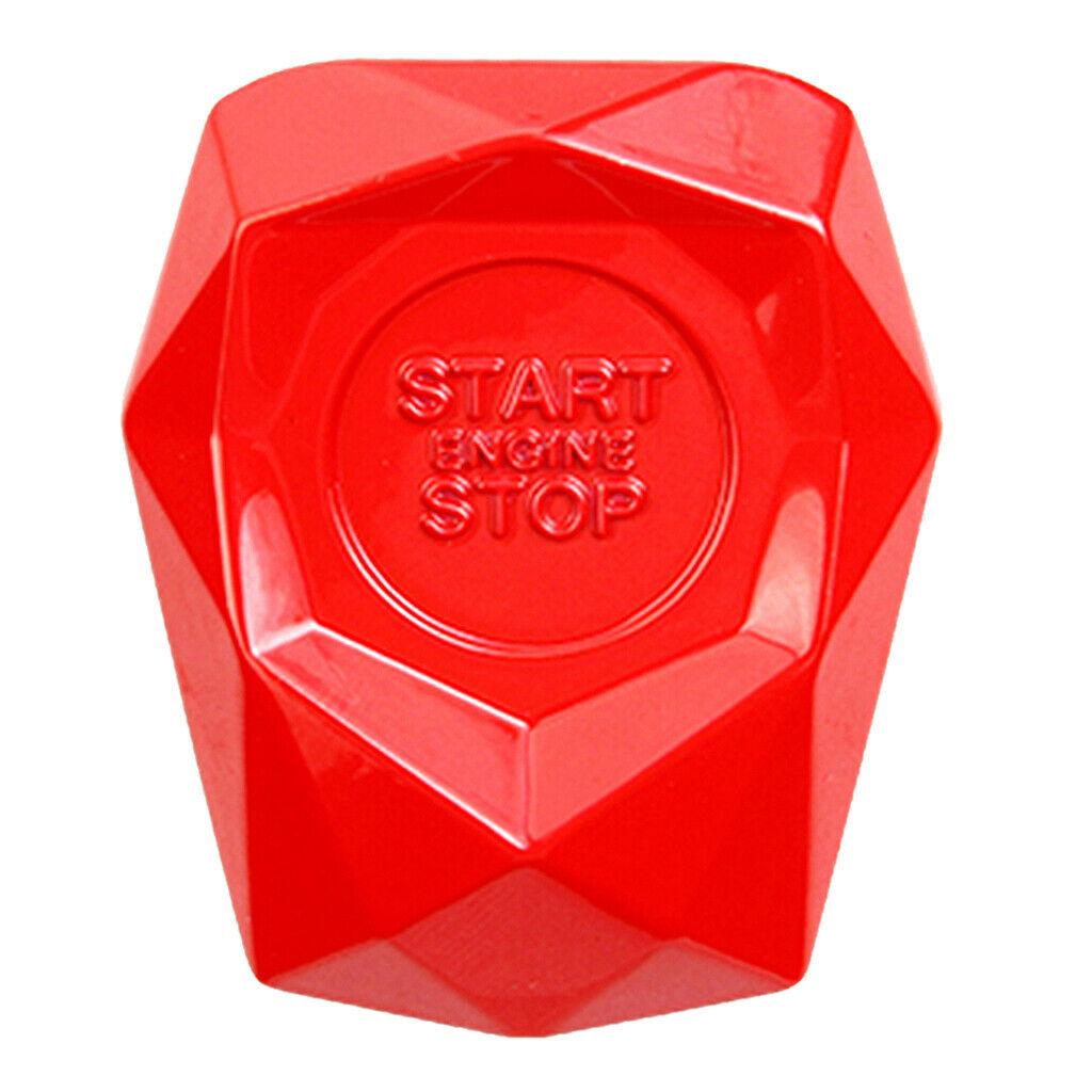 Red Car Start Button Cover Ignition Switch Protection Engine Thrust Trim