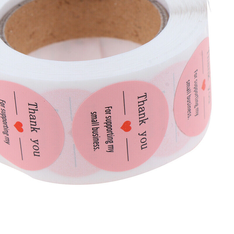 Pink Paper Label Stickers Thank You Stickers Scrapbooking 500pcs Seal Lab.l8