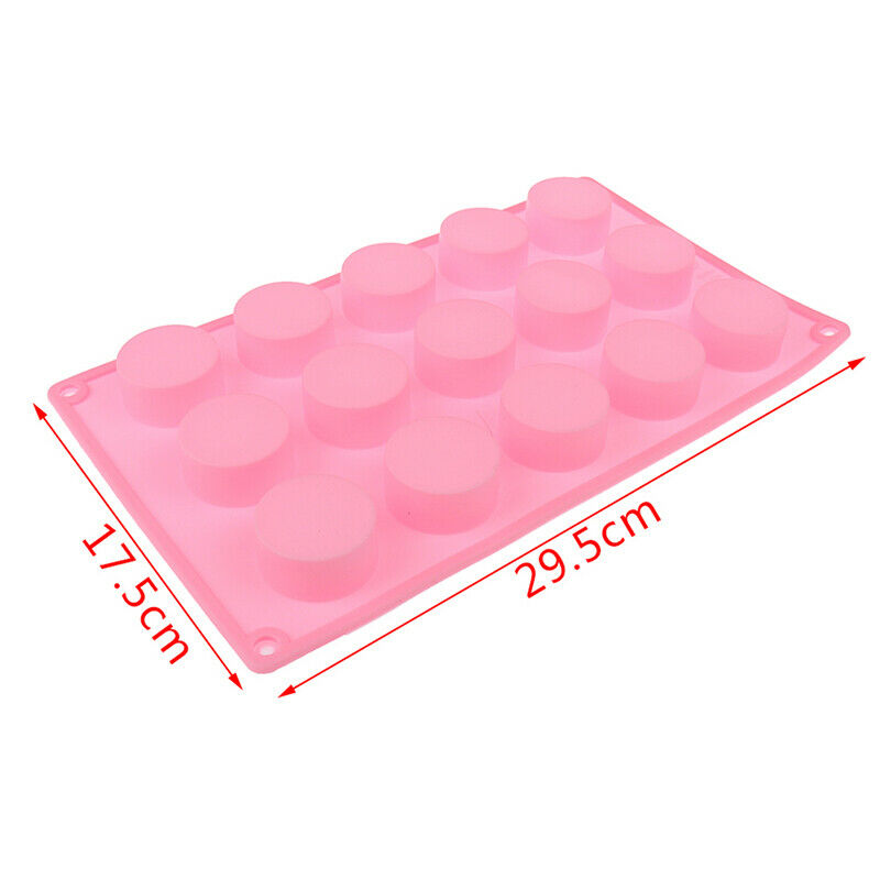 15-Oval Cake Mold Cookie Mould Flexible Silicone Soap Mold Chocolate Mo.l8