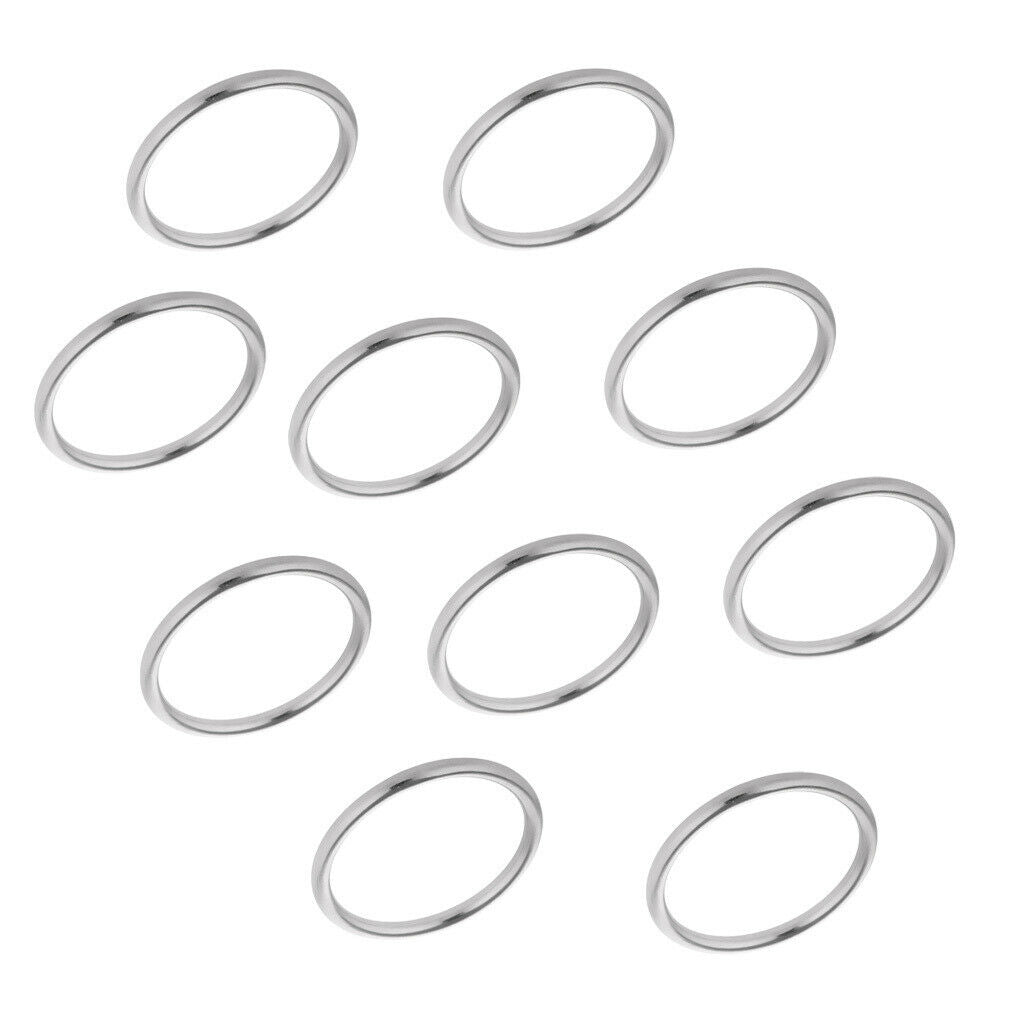 10x 3x25mm 304 Stainless Steel Round O Rings Welded Buckle Webbing Leather Craft