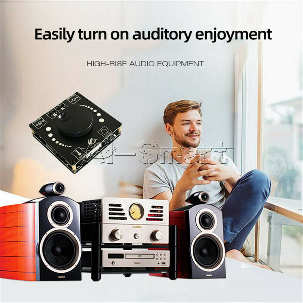 TPA3116D2 HIFI AUX USB Bluetooth5.0 Stereo Class D Digital Amplifier Board 50Wx2