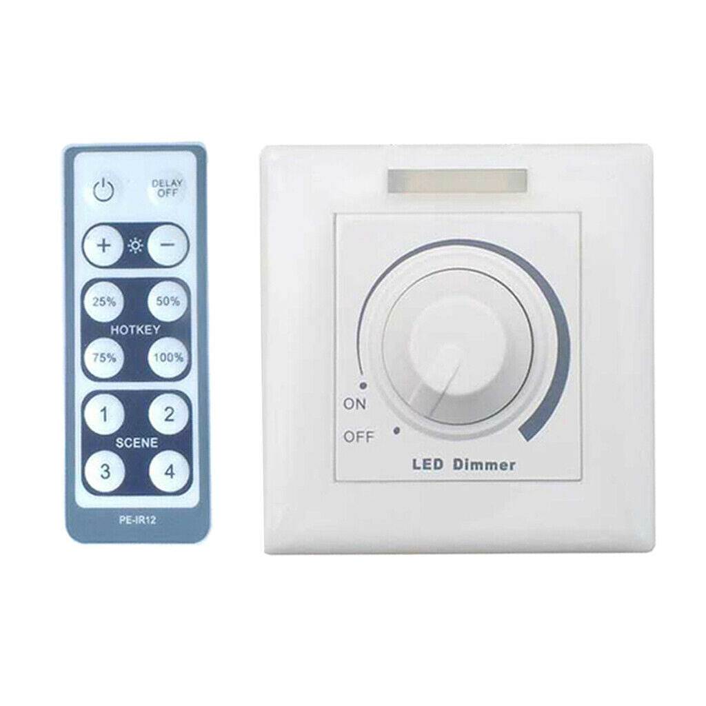 Rotary Button 110-220V 150W LED Dimmer with IR Remoter For Power Supply IP44,